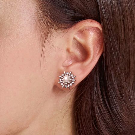 Snowflake Stud Earrings