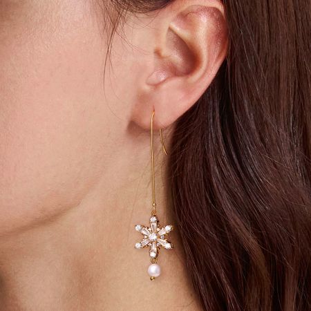 Snowflake Drop Earrings