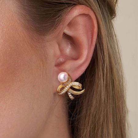 Ribbon Stud Earrings