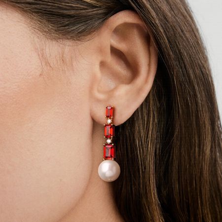 Red Garnet Earrings