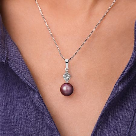 Purple Pearl Jewelry Set