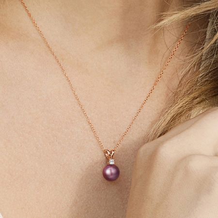 Purple Pearl Necklace