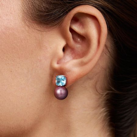 Blue Aquamarine Earrings