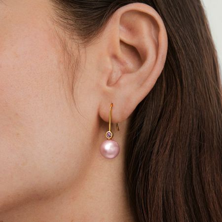 Pink Pearl Earrings