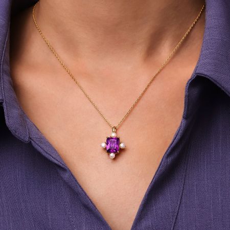 Purple Amethyst Necklace