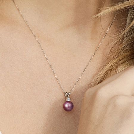 Purple Pearl Necklace