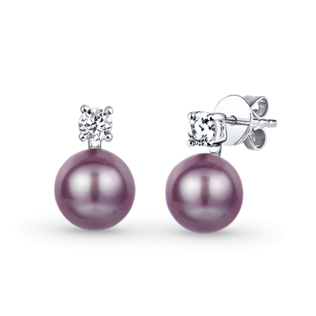 Purple Pearl Earrings