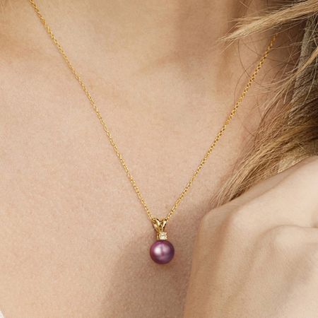 Purple Pearl Necklace