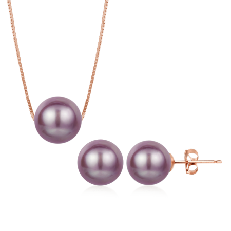 Purple Pearl Jewelry Set