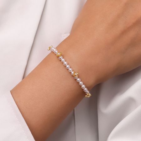 Flower Pearl Bracelet