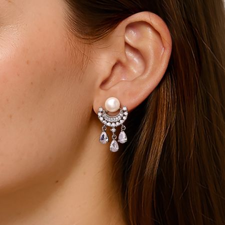 White Topaz Earrings