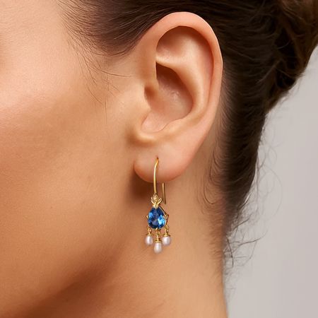 Blue Sapphire Earrings
