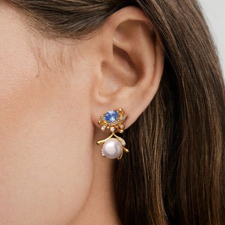 Blue Aquamarine Earrings