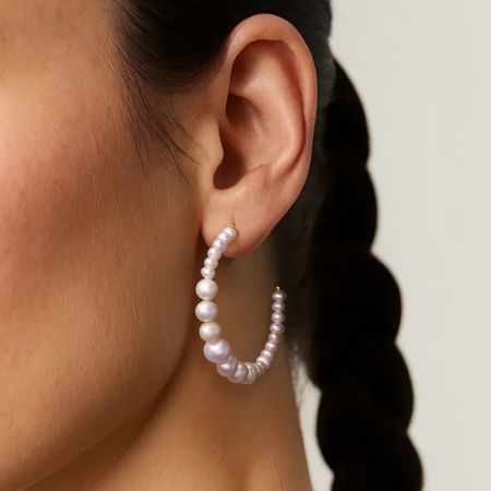 Pearl Hoop Earrings