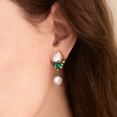 Green Emerald Earrings