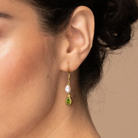 Green Peridot Earrings