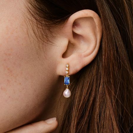 Blue Sapphire Earrings