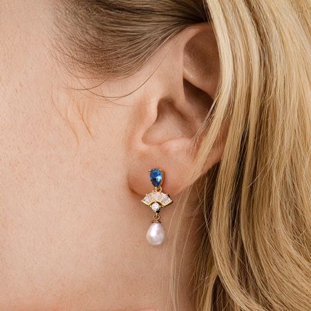 Blue Sapphire Earrings