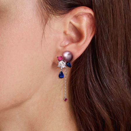 Multi Colored Stones Earrings