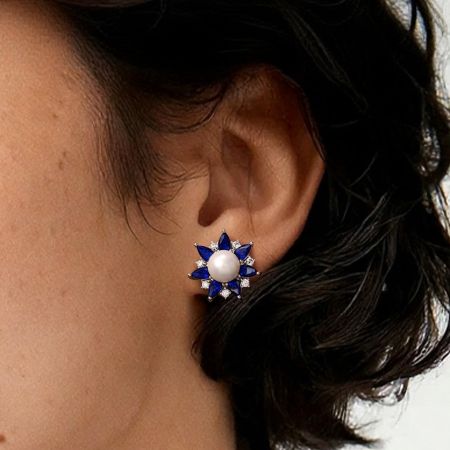 Blue Sapphire Earrings