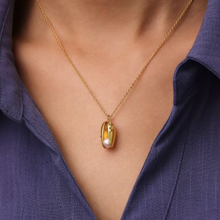 Pistachio Pendant Necklace