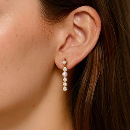 White Topaz Earrings