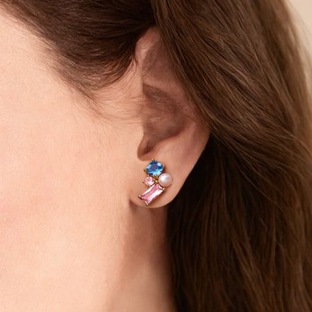 Multi Colored Stones Earrings
