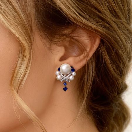 Blue Sapphire Earrings