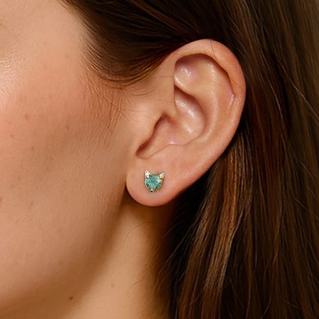 Cat Moss Agate Earrings