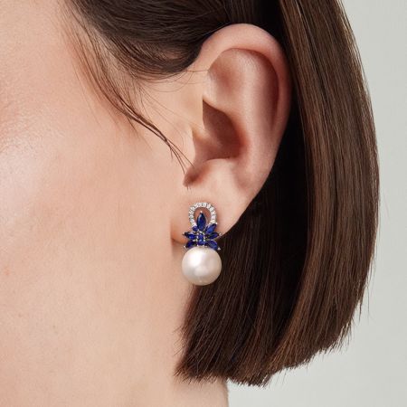 Blue Sapphire Earrings