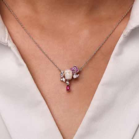 Skull Rose Necklace