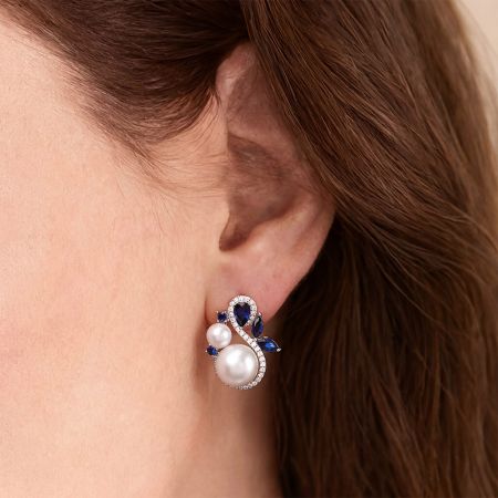 Blue Sapphire Earrings