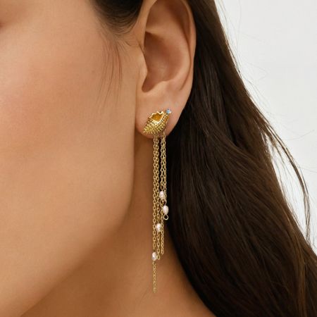 Conch Tassel Earrings