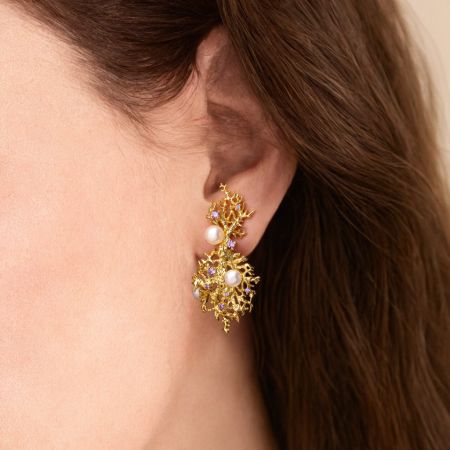 Coral Stud Earrings