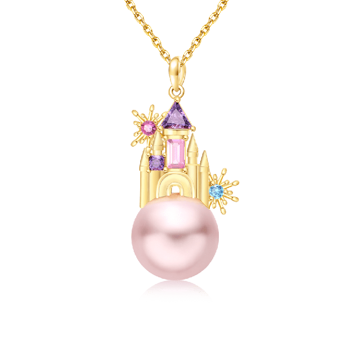 Castle Round Pearl Necklace