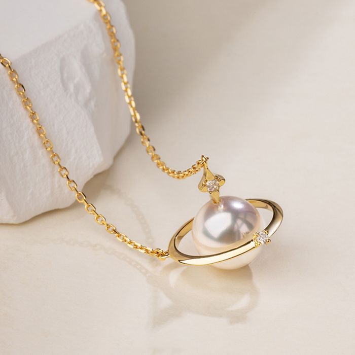 Planet Pearl Necklace