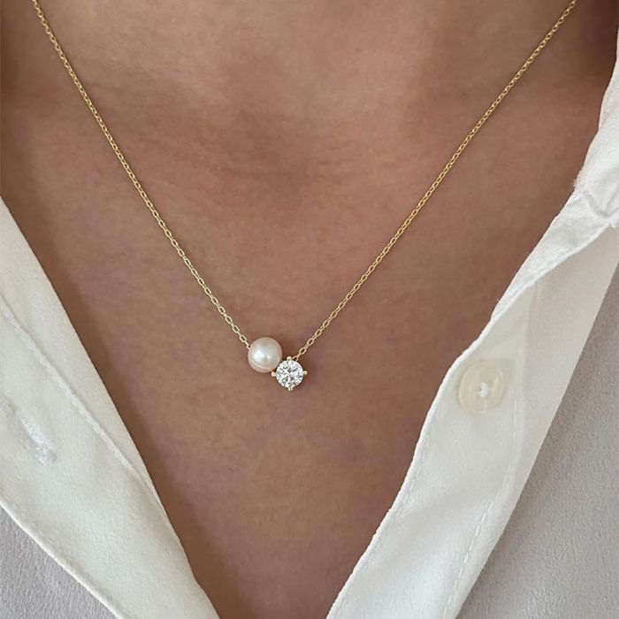 Pearl Pendant Necklace Gift For Her