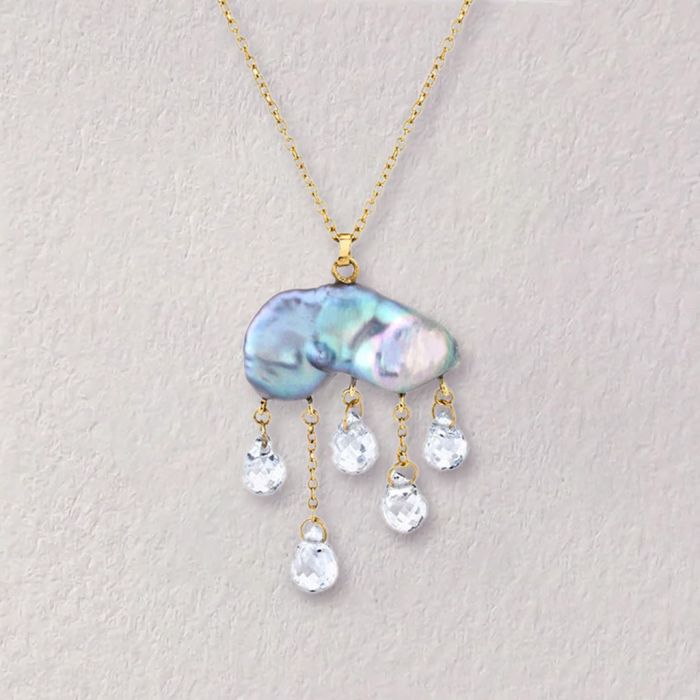 Cloud Freshwater Pearl Pendant Necklace