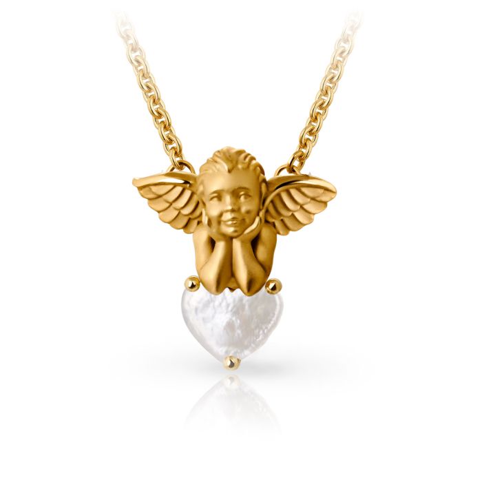 Angel Baby Freshwater Pearl Pendant Necklace