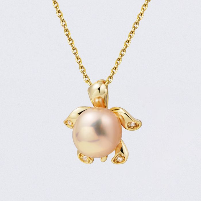 Sea Turtle Freshwater Pearl Necklace