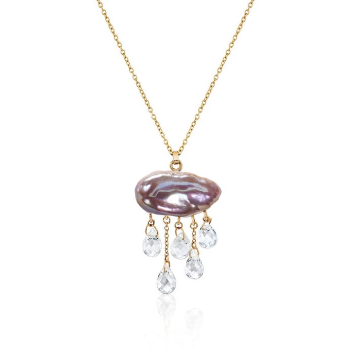 Cloud Freshwater Pearl Pendant Necklace