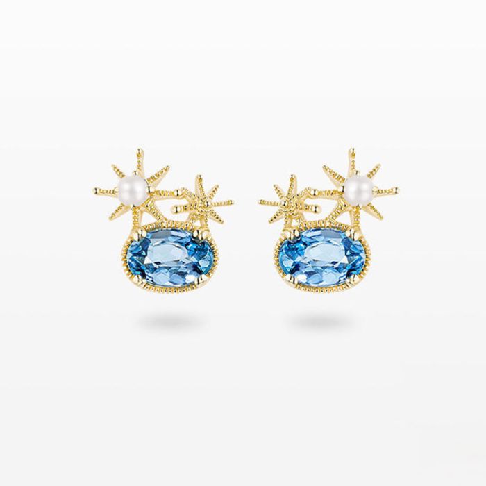 Barley Star Stud Earrings
