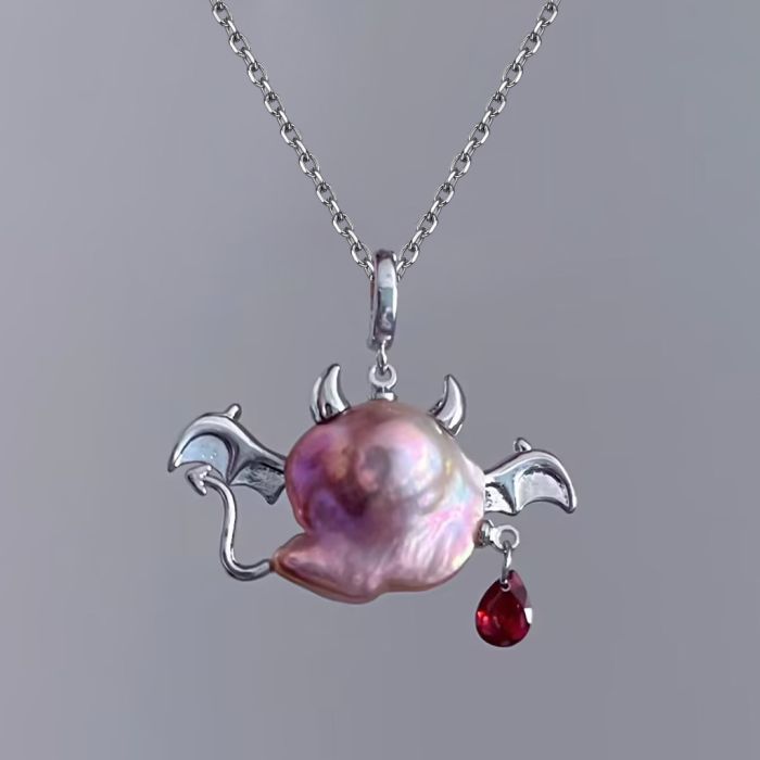 Demon With Blood Pendant Necklace