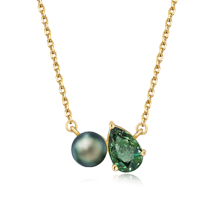 Green Emerald Pendant Necklace