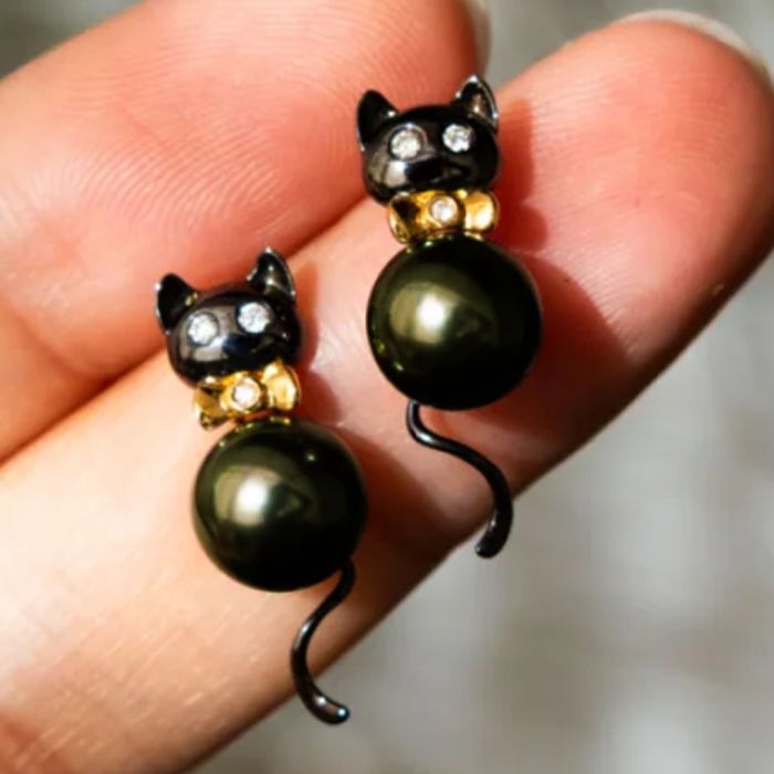Cat Stud Earrings
