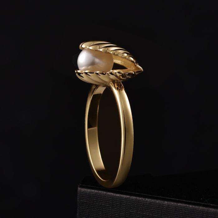 Hidden Pearl Shell Ring