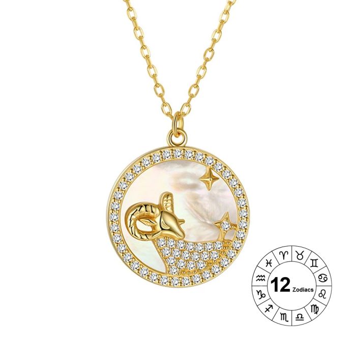 Aries Zodiac Pendant Necklace