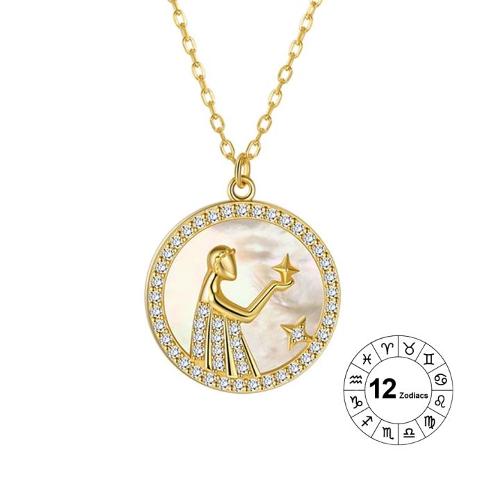 Virgo Zodiac Pendant Necklace