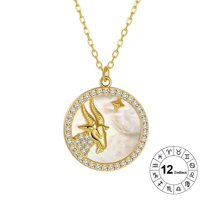 Capricorn Zodiac Pendant Necklace