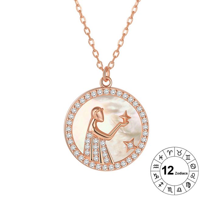 Virgo Zodiac Pendant Necklace
